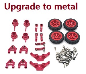 Wltoys K969 K979 K989 K999 P929 P939 RC Car spare parts todayrc toys listing upgrade to metal parts group B (Red)