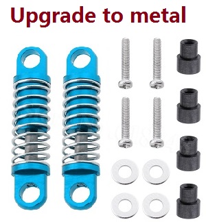 Wltoys K969 K979 K989 K999 P929 P939 RC Car spare parts todayrc toys listing shock absorber (Blue Metal) 2pcs - Click Image to Close