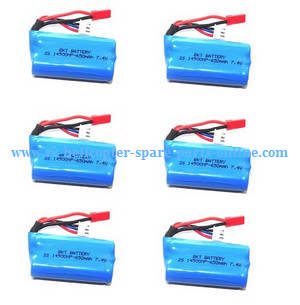 Shuang Ma 7011 Double Horse RC Boat spare parts todayrc toys listing 7.4V 650mAh battery 6pcs