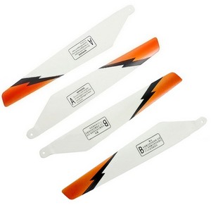 Double Horse 9051 9051A 9051B DH 9051 RC helicopter spare parts todayrc toys listing main blades (Orange)