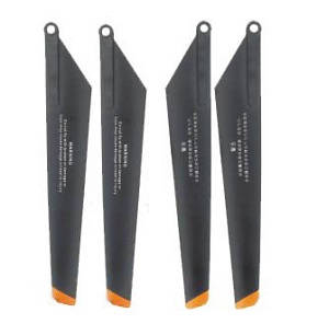 Double Horse 9101 DH 9101 RC helicopter spare parts todayrc toys listing 1 sets main blades (Upgrade Black-Orange)