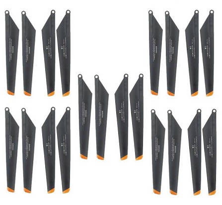 Shuang Ma 9101 SM 9101 RC helicopter spare parts todayrc toys listing 5 sets main blades (Upgrade Black-Orange)