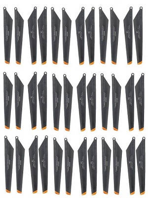 Huan Qi HQ 848 848B 848C RC helicopter spare parts todayrc toys listing 9 sets main blades (Upgrade Black-Orange)