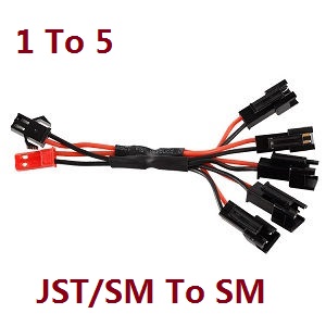 1 to 5 connect charger wire (JST/SM to SM)
