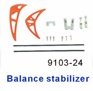 Double Horse 9103 DH 9103 RC helicopter spare parts todayrc toys listing tail decorative set and support bar (Red)