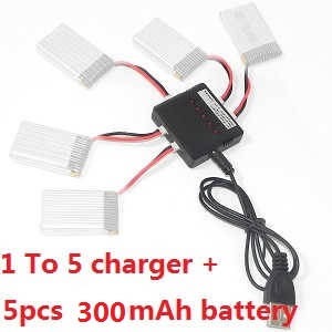 Wltoys XK A100 RC Airplanes Helicopter spare parts todayrc toys listing 1 to 5 charger set + 5*battery 3.7V 300mAh set