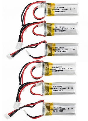 Wltoys XK A180 RC Airplanes Helicopter spare parts todayrc toys listing 7.4V 300mAh battery 6pcs