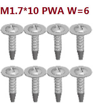 Wltoys A242 RC Car spare parts todayrc toys listing A202-14 cross medium pan head tapping screw M1.7*10PWA