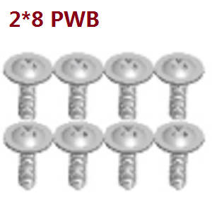 Wltoys A252 RC Car spare parts todayrc toys listing A202-16 cross madium pan head tapping csrewa screw M2*8PWB