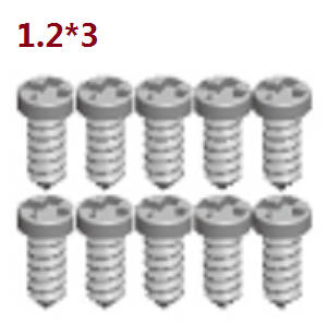 Wltoys A202 RC Car spare parts todayrc toys listing K989-12 cross recessed pan head tapping screws M1.2*3