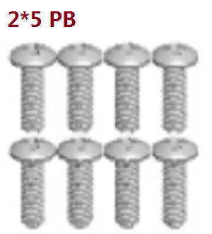 Wltoys A262 RC Car spare parts todayrc toys listing K989-22 cross recessed pan head screws M2*5PB