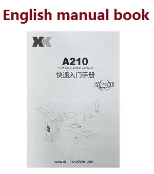 Wltoys XK A210 T28 UM 365 NAVY RC Airplanes Aircraft spare parts English manual instruction book