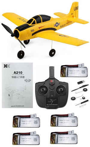 Wltoys XK A210 RC airplane with 5 battery RTF