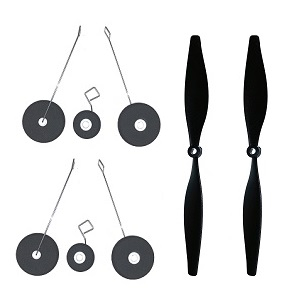Wltoys XK A500 RC Airplanes Aircraft spare parts 2*undercarriage landing wheels skid set + 2*main blade