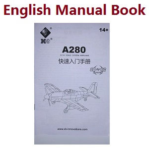 Wltoys XK A280 P-51 Mustang RC Airplanes Aircraft spare parts English manual instruction book
