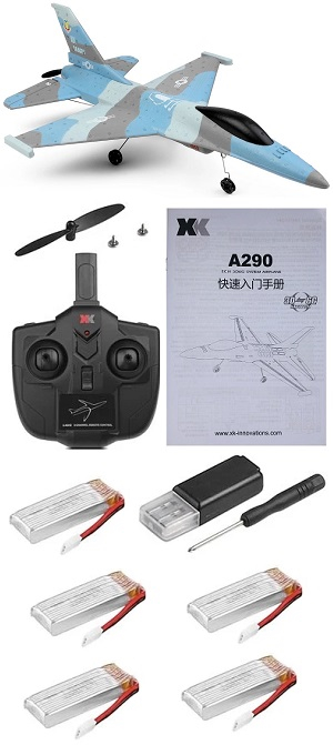 Wltoys XK A290 RC Airplanes with 5 battery RTF