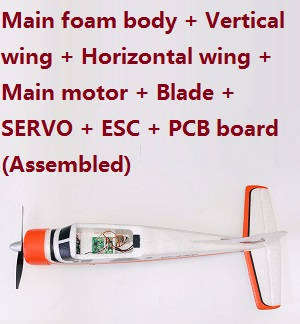 Wltoys XK A900 RC Airplanes Aircraft spare parts todayrc toys listing main foam body + vertical wing + horizontal wing + SERVO + ESC + Main motor + Blade + PCB board (Assembled)