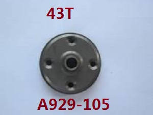 Wltoys A929 RC Car spare parts todayrc toys listing 43T large gear A929-105