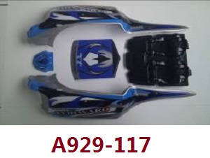 Wltoys A929 RC Car spare parts todayrc toys listing blue car shell A929-117 - Click Image to Close