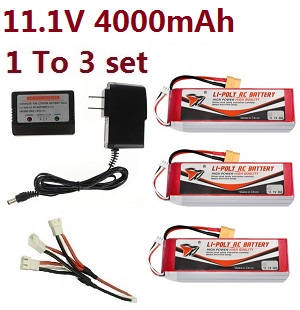 Wltoys A929 RC Car spare parts todayrc toys listing 1 to 3 charger set + 3*11.1V 4000mAh battery set