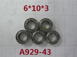 Wltoys A929 RC Car spare parts todayrc toys listing 6*10*3 bearing 5pcs A929-43