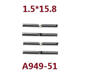 Wltoys A949 Wltoys 184012 XKS WL Tech XK RC Car spare parts todayrc toys listing differential small metal bar shaft 1.5*15.8 A949-51 - Click Image to Close