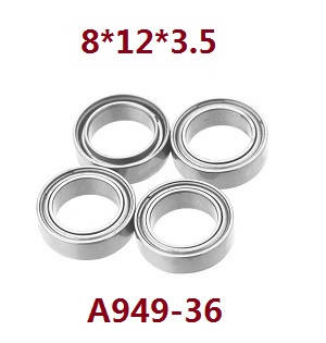 Wltoys A949 Wltoys 184012 XKS WL Tech XK RC Car spare parts todayrc toys listing bearing 8*12*3.5 A949-36