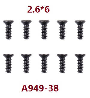 Wltoys A949 Wltoys 184012 XKS WL Tech XK RC Car spare parts todayrc toys listing screws 2.6*6 A949-38