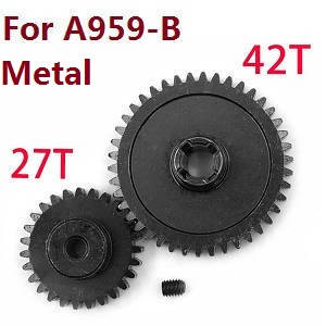 Wltoys A959 A959-A A959-B RC Car spare parts todayrc toys listing Reduction gear + motor gear (Metal) for A959-B - Click Image to Close
