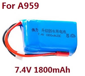 Wltoys A959 A959-A A959-B RC Car spare parts todayrc toys listing 7.4V 1800mAh battery For A959
