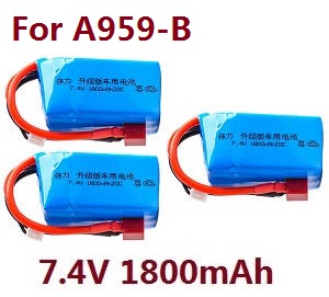 Wltoys A959 A959-A A959-B RC Car spare parts todayrc toys listing 7.4V 1800mAh battery 3pcs for A959-B