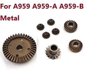 Wltoys A959 A959-A A959-B RC Car spare parts todayrc toys listing Differential planet gears + Differential big gear + Driving gear (Metal) for A959 A959-A A959-B - Click Image to Close