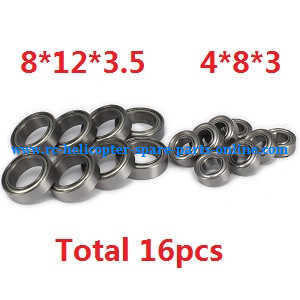 Wltoys A959 A959-A A959-B RC Car spare parts todayrc toys listing Bearing (4*8*3 and 8*12*3.5 Total 16pcs)
