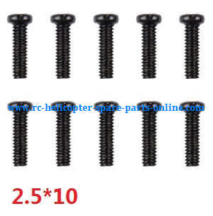 Wltoys A959 A959-A A959-B RC Car spare parts todayrc toys listing screws 2.5*10 10pcs - Click Image to Close