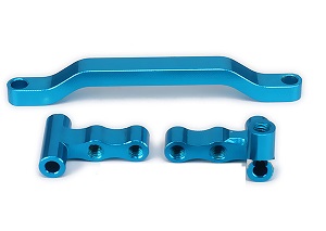 Wltoys A959 A959-A A959-B RC Car spare parts todayrc toys listing Alloy aluminum Steering connector + steering seat A + steering gear B (Blue)