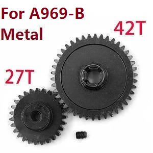 Wltoys A969 A969-A A969-B RC Car spare parts todayrc toys listing reduction gear + motor gear (Metal) for A969-B - Click Image to Close