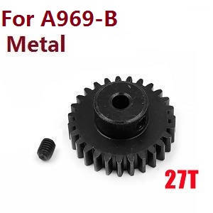 Wltoys A969 A969-A A969-B RC Car spare parts todayrc toys listing motor gear (Black Metal) for A969-B