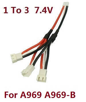 Wltoys A969 A969-A A969-B RC Car spare parts todayrc toys listing 1 to 3 charger wire 7.4V