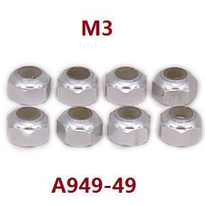 Wltoys A969 A969-A A969-B RC Car spare parts todayrc toys listing M3 nuts for fixed the wheels A949-49