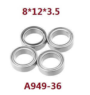 Wltoys A969 A969-A A969-B RC Car spare parts todayrc toys listing bearing 8*12*3.5 A949-36 - Click Image to Close