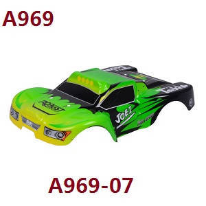Wltoys A969 A969-A A969-B RC Car spare parts todayrc toys listing green car shell A969-07