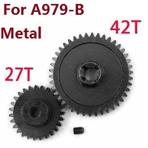 Wltoys A979 A979-A A979-B RC Car spare parts todayrc toys listing reduction gear + motor gear (Metal) for A979-B