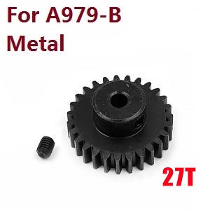 Wltoys A979 A979-A A979-B RC Car spare parts todayrc toys listing motor gear (Black Metal) for A979-B - Click Image to Close