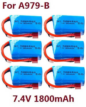 Wltoys A979 A979-A A979-B RC Car spare parts todayrc toys listing 7.4V 1800mAh battery 6pcs (For A979-B)