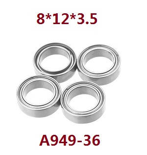 Wltoys A979 A979-A A979-B RC Car spare parts todayrc toys listing bearing 8*12*3.5 A949-36 - Click Image to Close