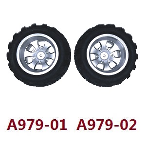 Wltoys A979 A979-A A979-B RC Car spare parts todayrc toys listing tires 2pcs A979-01 A979-02