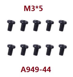 Wltoys A979 A979-A A979-B RC Car spare parts todayrc toys listing screws M3*5 A949-44 - Click Image to Close