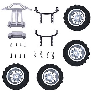 Wltoys A979 A979-A A979-B RC Car spare parts todayrc toys listing front and rear crashproof + shell column + R shape buckle and tires set
