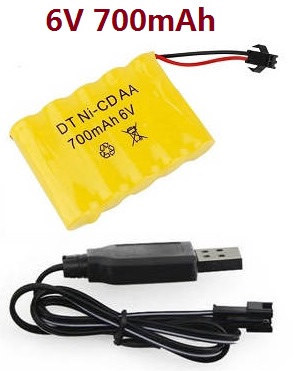 WPL B-16 B16-1 B-16K Military Truck RC Car spare parts 6V 700mAh battery with USB wire