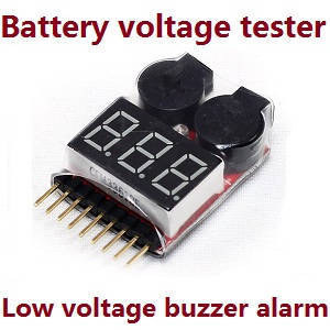 WPL B-16 B16-1 B-16K Military Truck RC Car spare parts Lipo battery voltage tester low voltage buzzer alarm (1-8s) - Click Image to Close